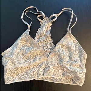 aerie Lace Racerback Bralette - Cream